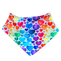 Rainbow Heart bandana bib