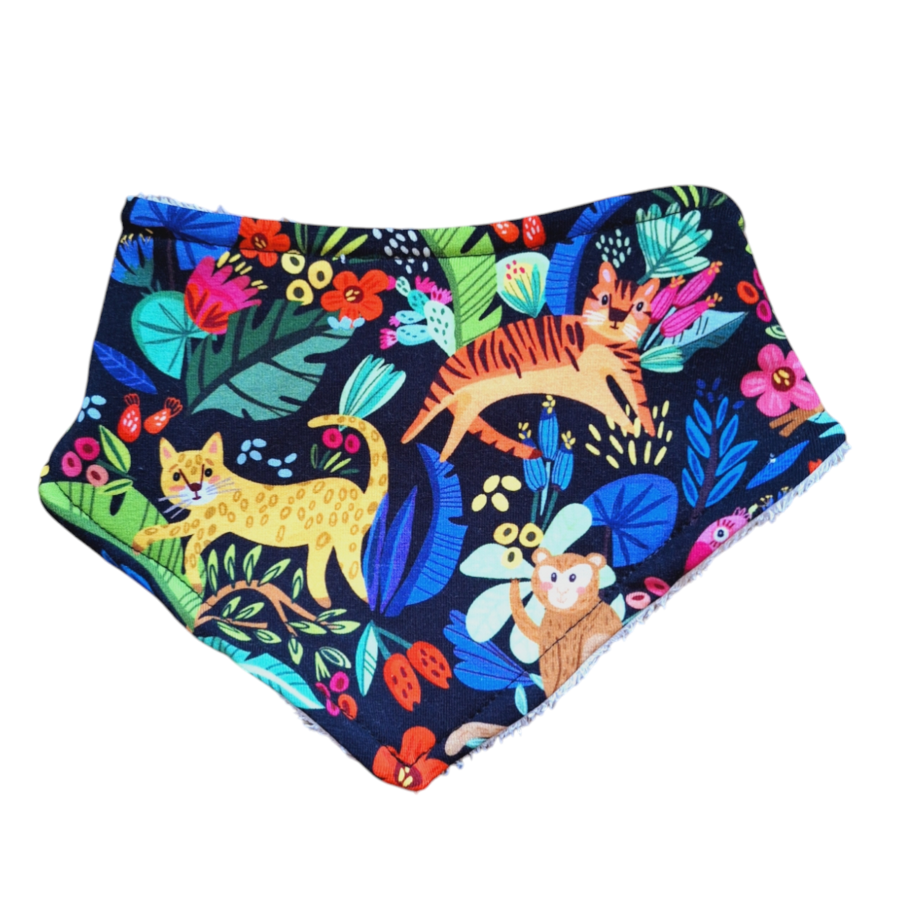 Jungle Animals bandana bib
